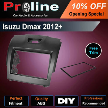 Fascia facia Fits Isuzu D-Max DMAX 2012+ Double Two 2 DIN Dash Kit