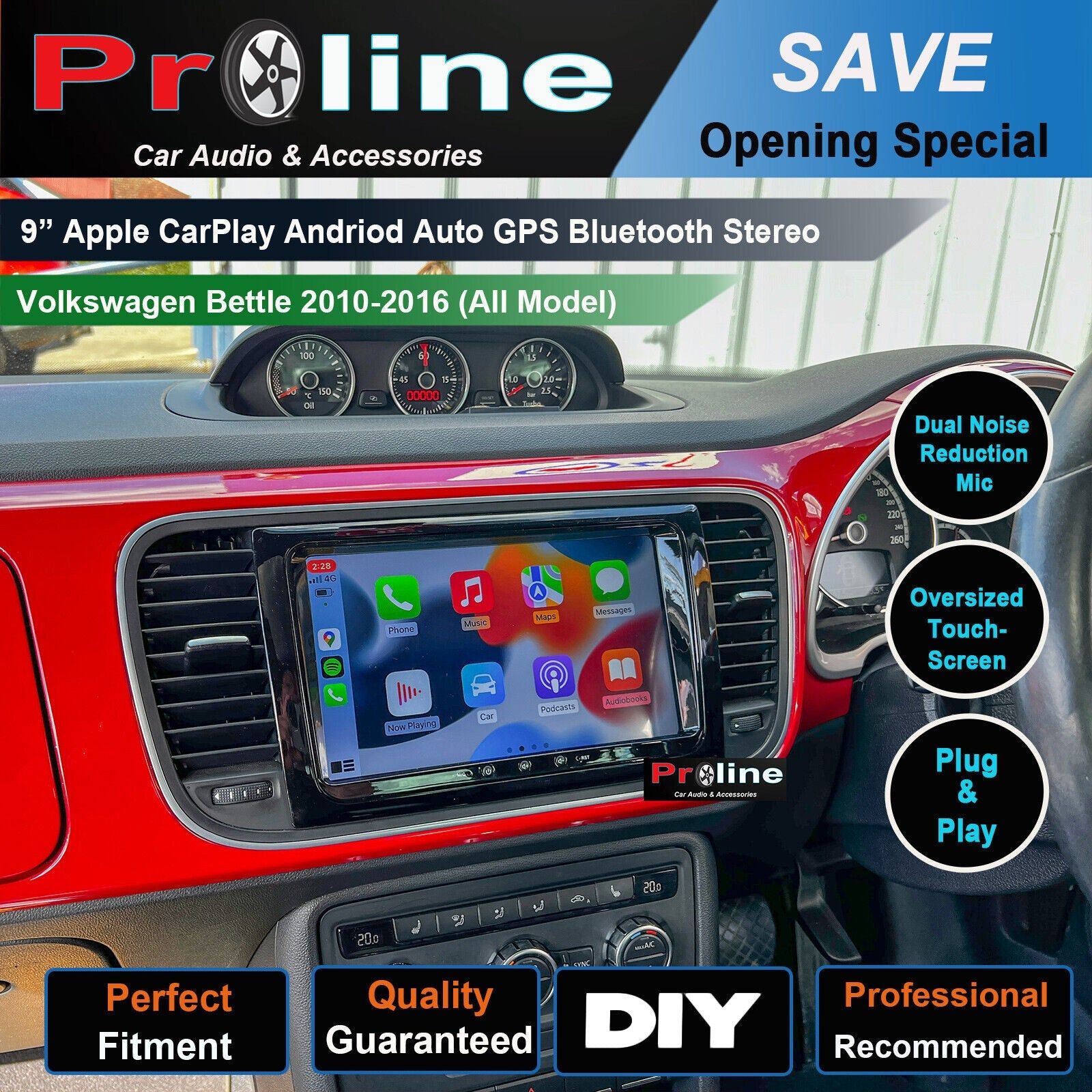 Volkswagen VW Beetle 9 10-16  GPS Infotainment Wireless carplay Android auto