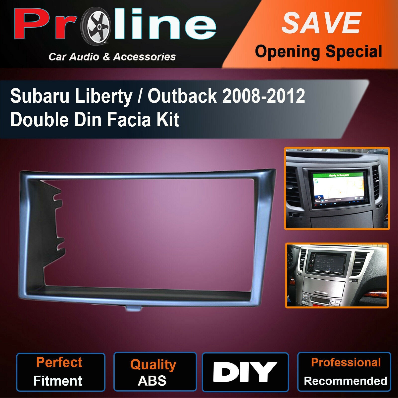 Subaru Liberty Outback 09-14 DOUBLE DIN radio facia sterero Fascia Dash kit