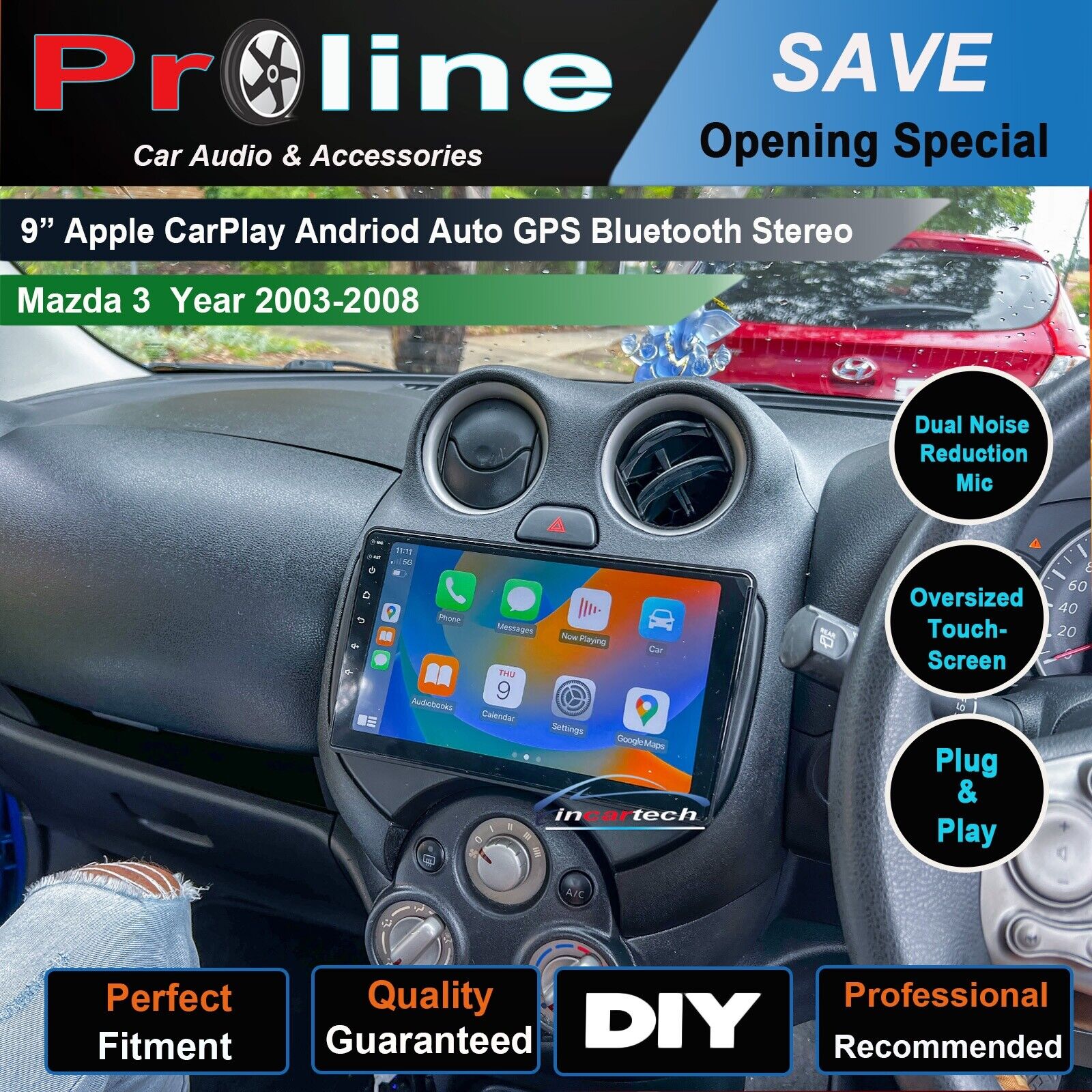 Nissan Micra 2010-2014 K13 GPS Bluetooth Wireless Apple Carplay Android Auto Stereo USB