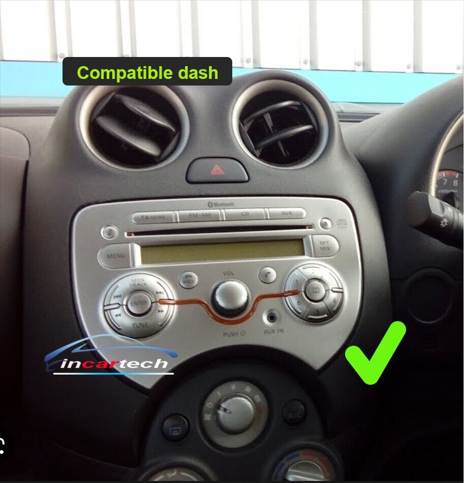 Nissan Micra 2010-2014 K13 GPS Bluetooth Wireless Apple Carplay Android Auto Stereo USB