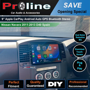 Nissan Navara Spain D40 2011-2014 9 Stereo Headunit Apple CarPlay Android Auto GPS Reverse Camera
