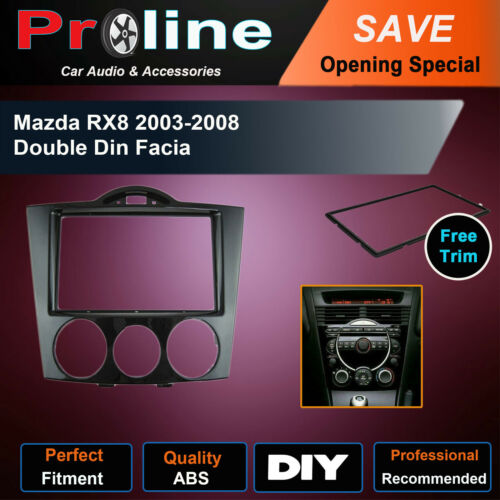 Mazda RX8 DOUBLE 2 DIN radio facia Fascia Dash Panel kit installation RX-8