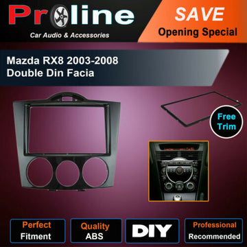 Mazda RX8 DOUBLE 2 DIN radio facia Fascia Dash Panel kit installation RX-8